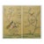 Gold Chinoiserie Garden Mural | 2-Panel Hand-Painted Floral Bird Art Set For Sale