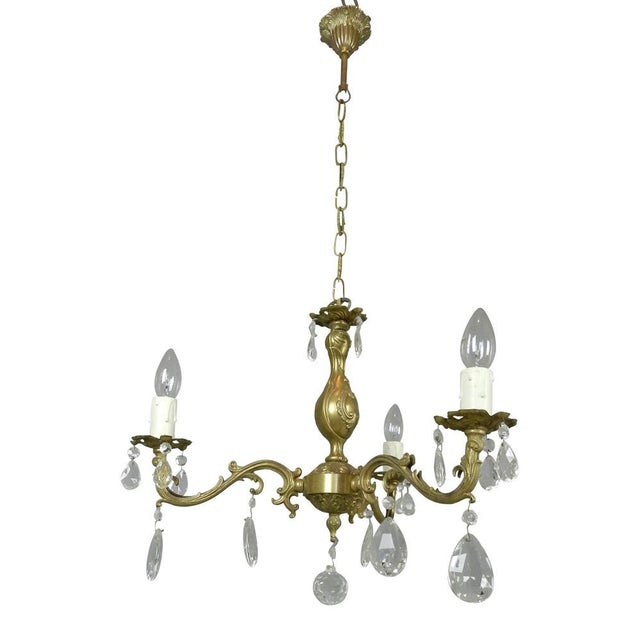 French Chandelier & Wall Sconces, 1950s, Set of 3 For Sale - Image 15 of 15