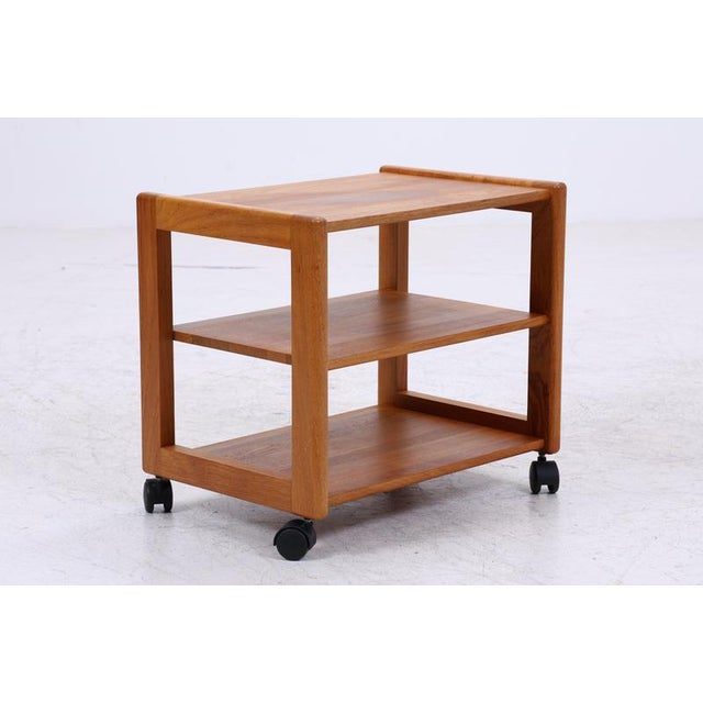 Vintage Serving Trolley in Teak For Sale - Image 10 of 12