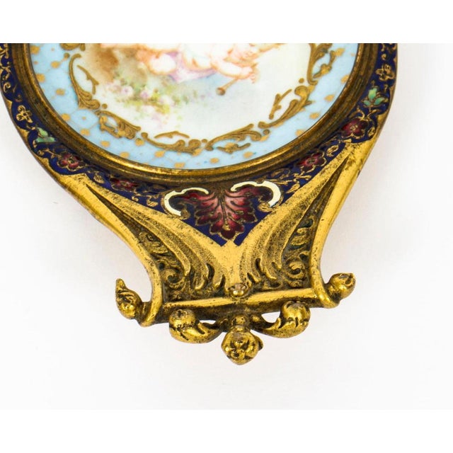 19th Century French Ormolu & Champlevé Enamel Pin Tray For Sale - Image 8 of 11