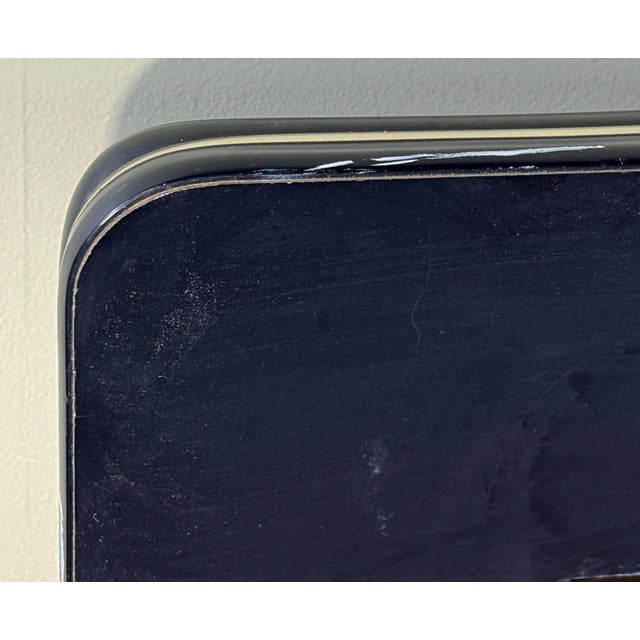 Vintage c.1970's/80's Infinity Mirror Wall Light in Matte Black For Sale - Image 10 of 12