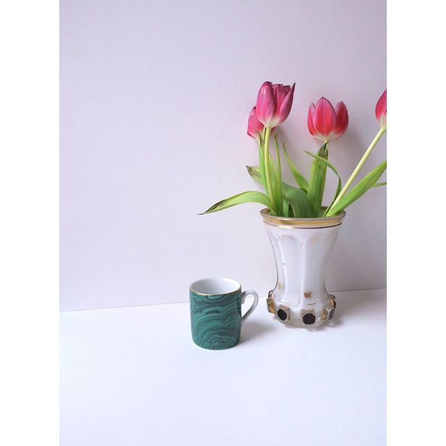 Late 20th Century Malachite Porcelain Espresso Coffee Cup For Sale - Image 5 of 10