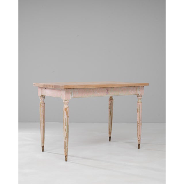 20th Century French Patinated Wooden Side Table For Sale - Image 4 of 18