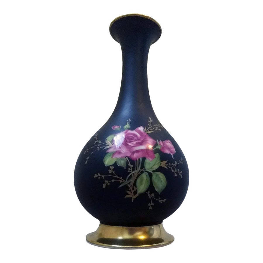 Vintage Mid 20th Century Rosenthal Black Matte Porcelain