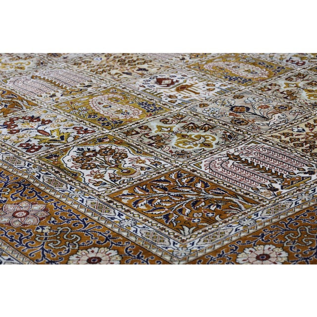 Ghom Silk Rug with Field Pattern, 1990s For Sale - Image 14 of 18