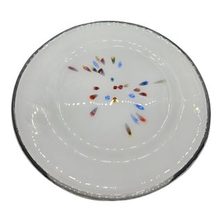 Carnivalle" Murano Millefiori Fused Glass Plate or Platter For Sale