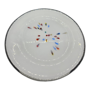 Carnivalle" Murano Millefiori Fused Glass Plate or Platter