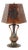 Vintage Art Nouveau Crane Lamp With a Nautical Sailing Ship Mica Shade For Sale