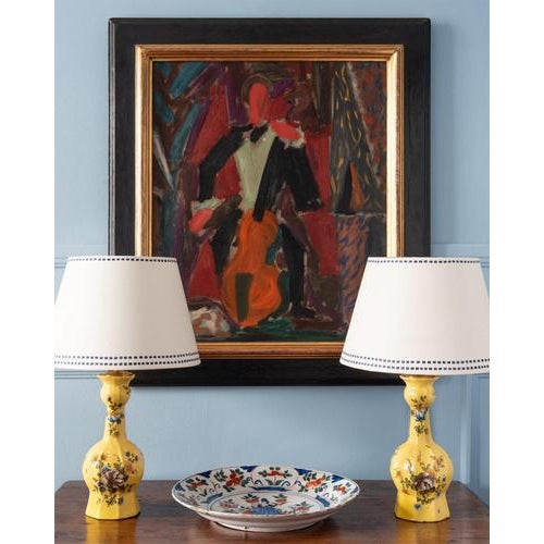 Fernand Dubuis, Study for the Cellist, Oil Painting on Canvas, 1948 For Sale - Image 10 of 11