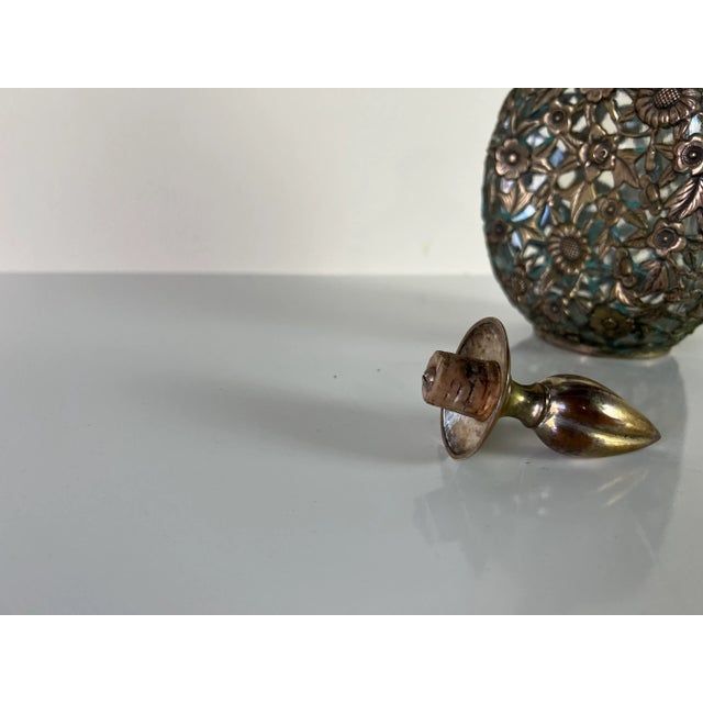Silver Antique Chinese Export Decanter & Stopper With Silver Overlay For Sale - Image 8 of 13