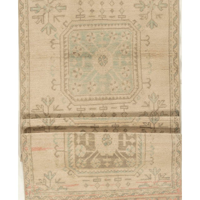 Vintage Circa 1940 Turkish Oushak Runner 3ft 3in X 11ft 4in For Sale In New York - Image 6 of 8
