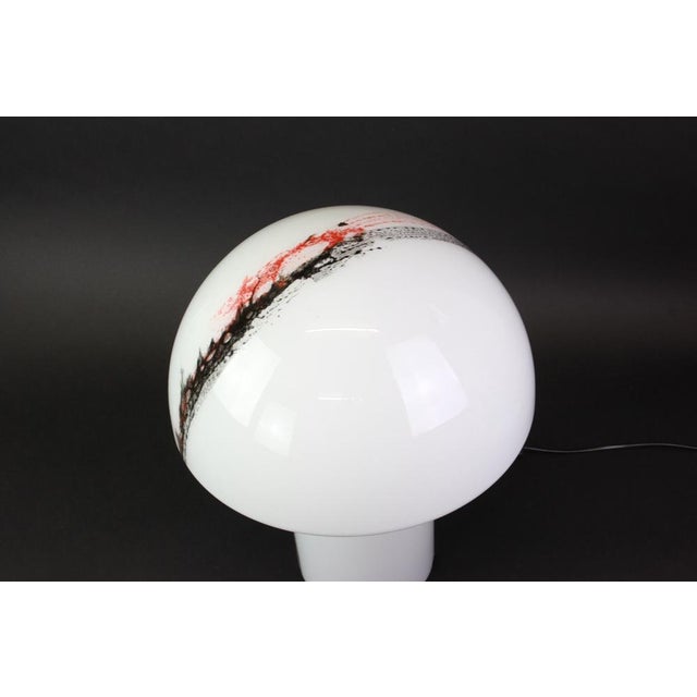 Large Glass Mushroom Table Lamp attributed to Peil & Putzler, Germany, 1970s For Sale - Image 14 of 16