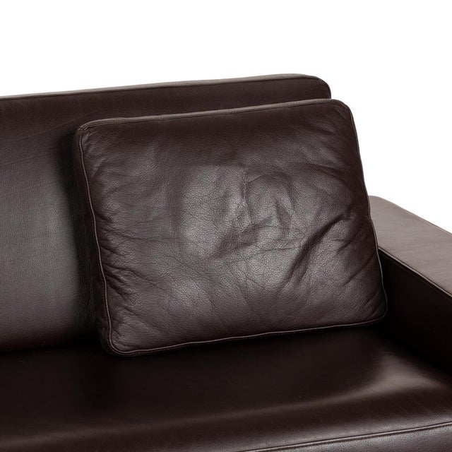 Brown Ego Leather Three-Seater Brown Sofa from Rolf Benz For Sale - Image 8 of 11