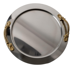 Vintage Tray in Stainless Steel, 1980s