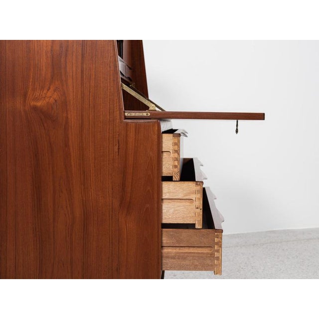 1960s Mid-Century Modern Danish Secretaire in Teak by Erling Torvits for Klim Møbelfabrik, 1960s For Sale - Image 5 of 11