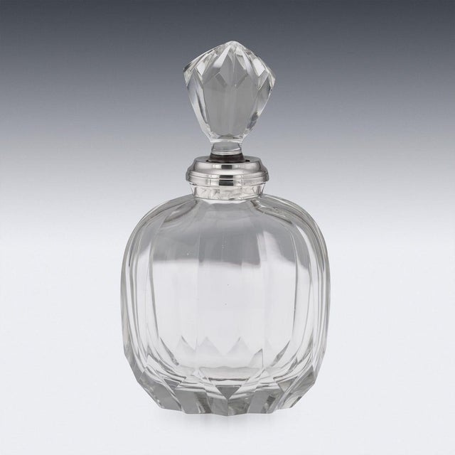 Antique German Silver and Cut Glass Decanter, 1900s For Sale - Image 4 of 14