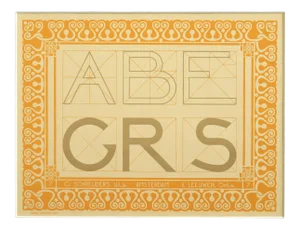 1907 Dutch Letterpress Sheet, Matted (Abe Grs)