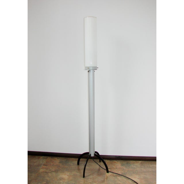 Vintage Floor Lamp in Glass and Metal, 1980s For Sale - Image 4 of 11