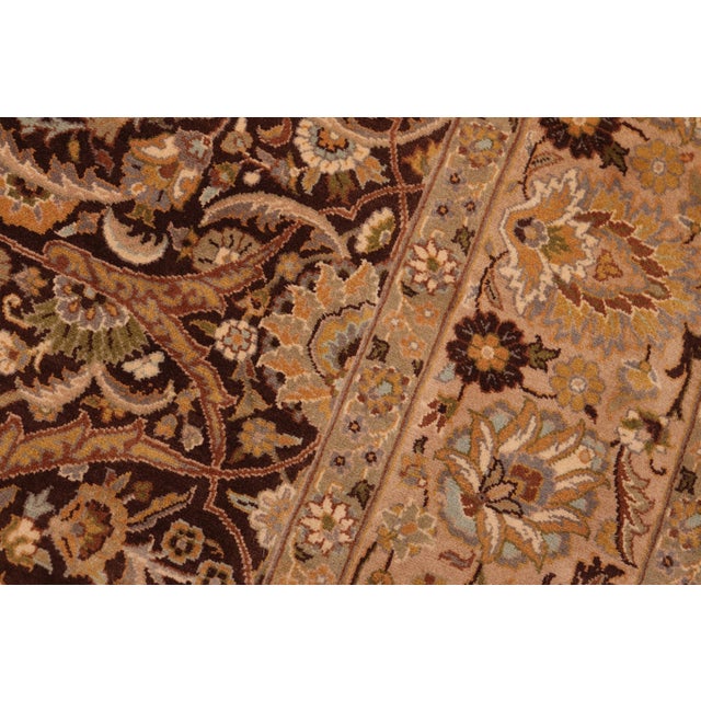 Boho Chic 1990's Pak-Persian Brown/Beige Wool Rug - 6'2'' X 9'3'' For Sale - Image 4 of 9