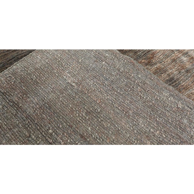 Abstract Modern Custom Hand-Knotted Hemp Rug by Doris Leslie Blau Size: 11'8" × 12'8" (356 × 386 cm). This sophisticated...