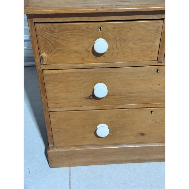 Brown Antique Pine Two Over Two Drawers - Chest of Drawers From England For Sale - Image 8 of 18