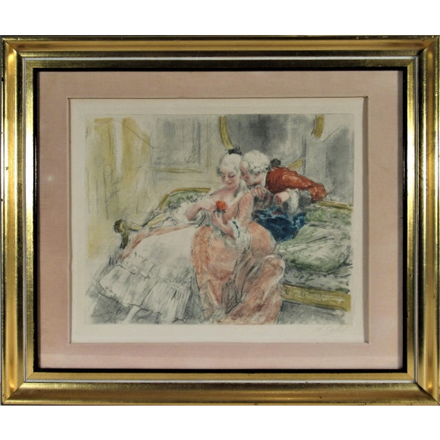 Paint Antoine Calbet, Scene Galante au XVIII eme Siecle #1 For Sale - Image 7 of 7