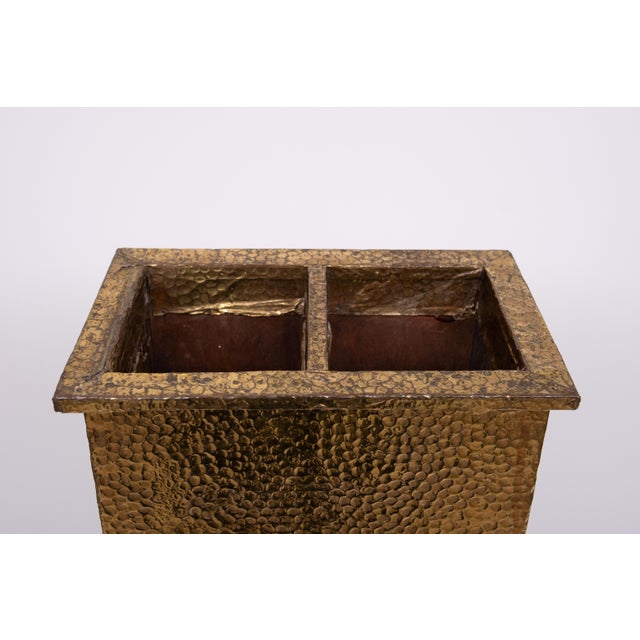 Brass Embossed Umbrella Stand, 1930s For Sale - Image 4 of 11