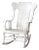 Antique White Wood Rocking Chair For Sale