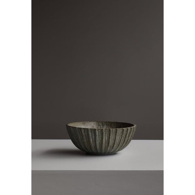1930s Large Art Deco Stoneware No. 189 Bowl by Arne Bang, Denmark, 1930s For Sale - Image 5 of 16
