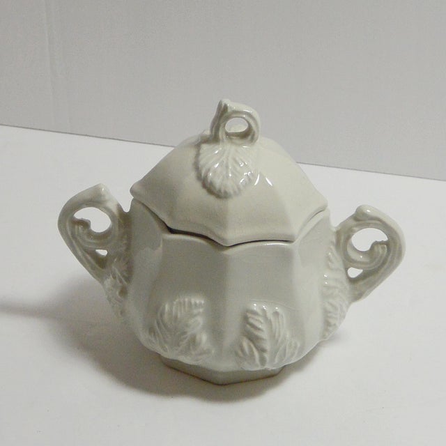 Ceramic Vintage Red-Cliff White Ironstone Coffee/Tea Set- 3 Pieces For Sale - Image 7 of 9
