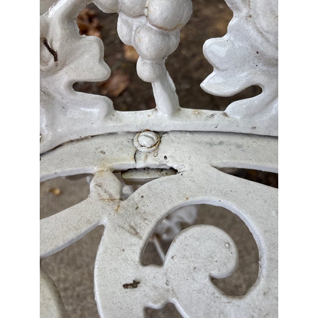 Late 19th Century White Cast Iron Grapevine Garden Set, 4 Pieces For Sale - Image 9 of 13