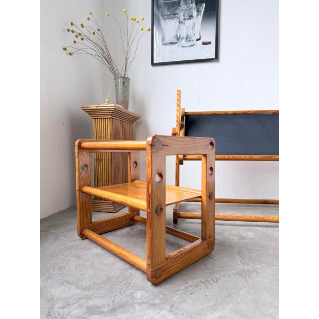 Tan Bauhaus Pine Childrens Desk and Chair, 1960s, Set of 2 For Sale - Image 8 of 18
