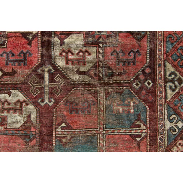 Brown House of Séance - 1890s Antique Karakalpak Turkmenistan Wool Pile Hand-Knotted Rug - 4’4” X 8'7" For Sale - Image 8 of 12