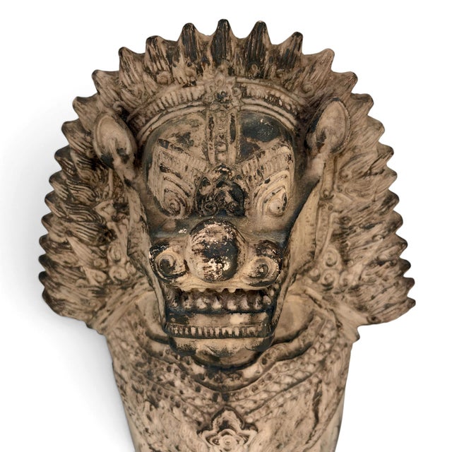 Vintage 1980 Austin Productions Foo Dog 21.75" Guardian Lion Statue Signed Large For Sale - Image 12 of 18