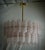 Round Chandelier in Pink Art Glass and Brass, 2000 For Sale - Image 9 of 10