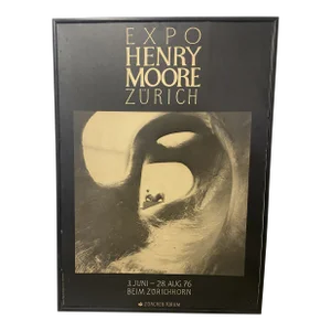 1976 Giant Henry Moore Zurich Expo Poster