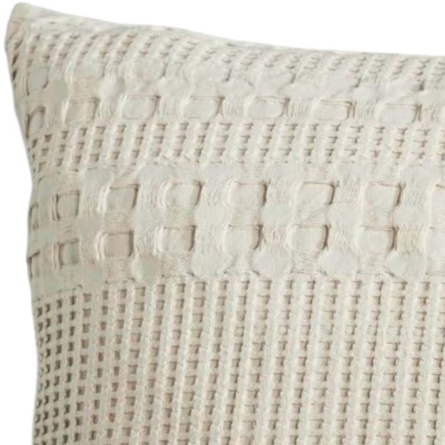 2020s (1) 24”x22” VHC Brands Cream Textured Pillow Cover For Sale - Image 5 of 7