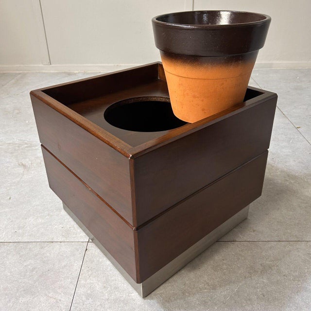 Brown Wooden Planters from Formanova, 1970s, Set of 4 For Sale - Image 8 of 10