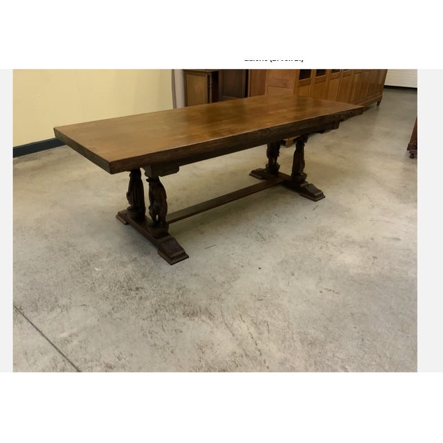 Vintage Monastery Table in Oak, 1940 For Sale - Image 13 of 13