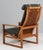 Wood 2254 Oak Sled Lounge Chairs and Ottoman in Cane attributed to Børge Mogensen for Fredericia, 1956, Set of 3 For Sale - Image 7 of 8