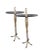 Unusual set of solid cast brass and nickel plated portable occasional tables perfect for accessorizing any room. The tops...