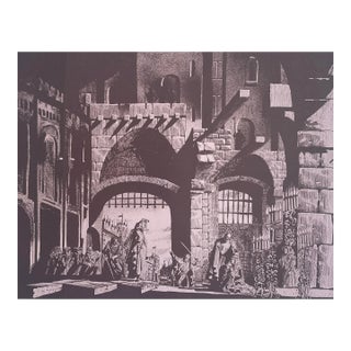 1982 Joseph Pecsenke Opera Lucia Di Lammermoor Lithograph For Sale