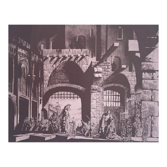 1982 Joseph Pecsenke Opera Lucia Di Lammermoor Lithograph For Sale