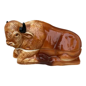 Majolica Bison Tureen Caugant, Circa 1950