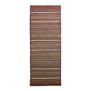 Vintage Handwoven Afghan Meymana Runner 2'10" X 8'8" For Sale