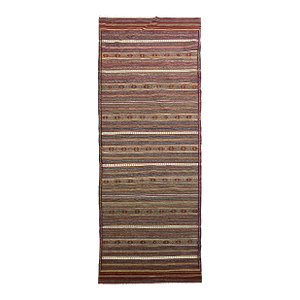 Vintage Handwoven Afghan Meymana Runner 2'10" X 8'8"