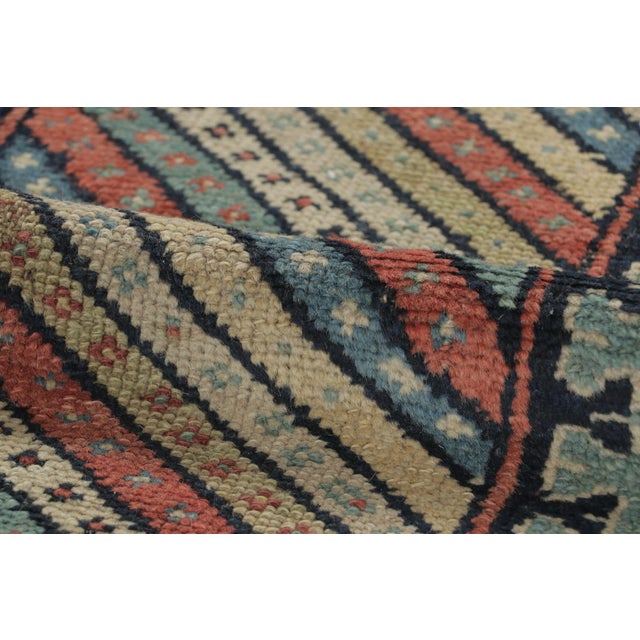 Antique Persian Kurdish Runner Rug With Linear Geometric Design - Rug & Kilim For Sale In New York - Image 6 of 7