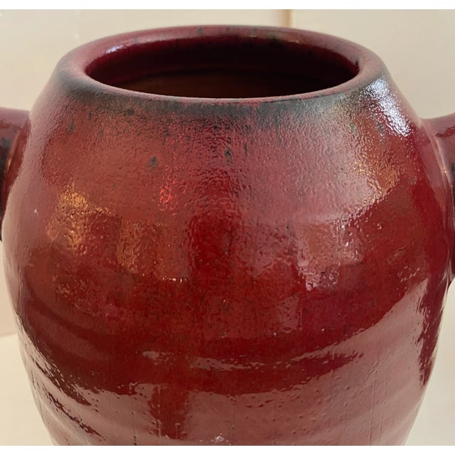 Large Pair of Handmade Artistic Pottery Urns For Sale - Image 9 of 11