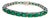 25 Ct Natural Emerald Cut Emerald Cocktail Tennis Bracelet 14 Kt White Gold 7.5" For Sale
