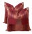 Burgundy Designer Silk Buffalo Plaid Pillows- a Pair For Sale - Image 6 of 6